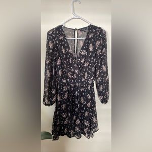 Long sleeve fit and flare dress